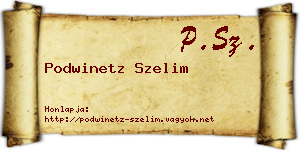 Podwinetz Szelim névjegykártya